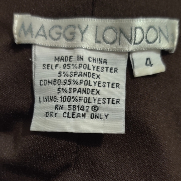 MAGGY LONDON V-Neck Dress - SZ 4 - Picture 5 of 7